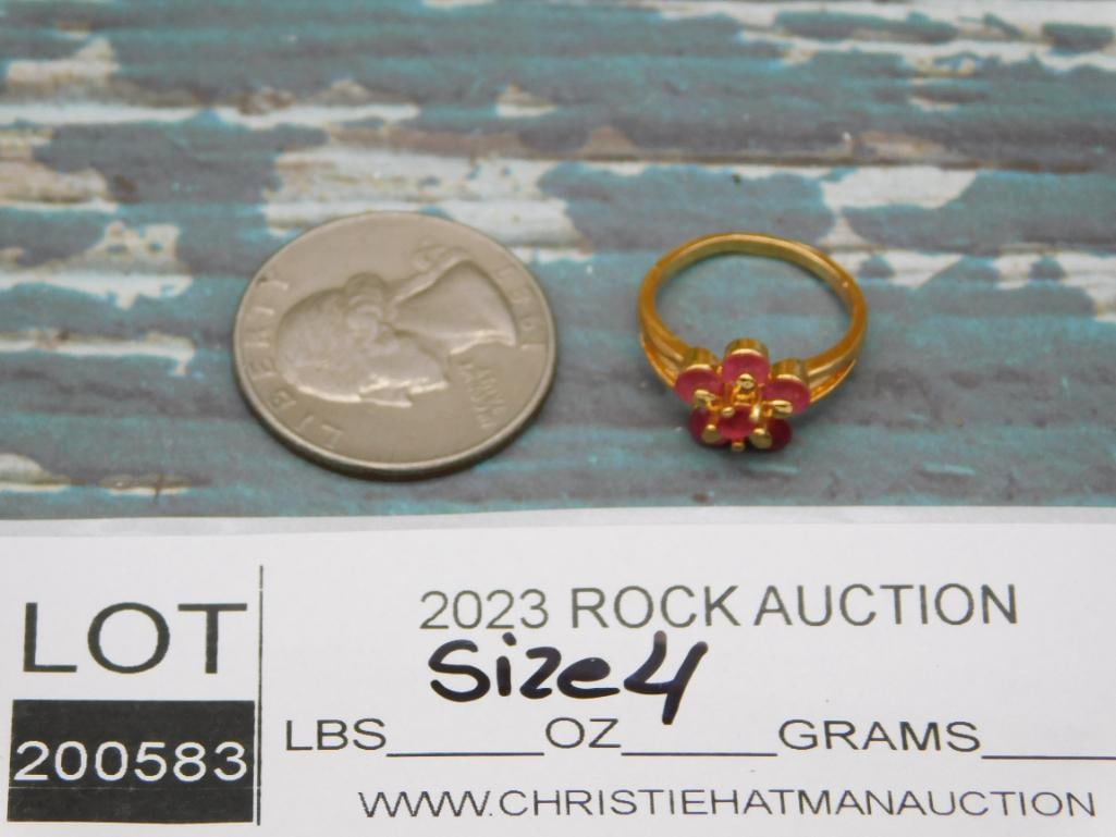 STONE RING SIZE 4 ROCK STONE LAPIDARY SPECIMEN - 2