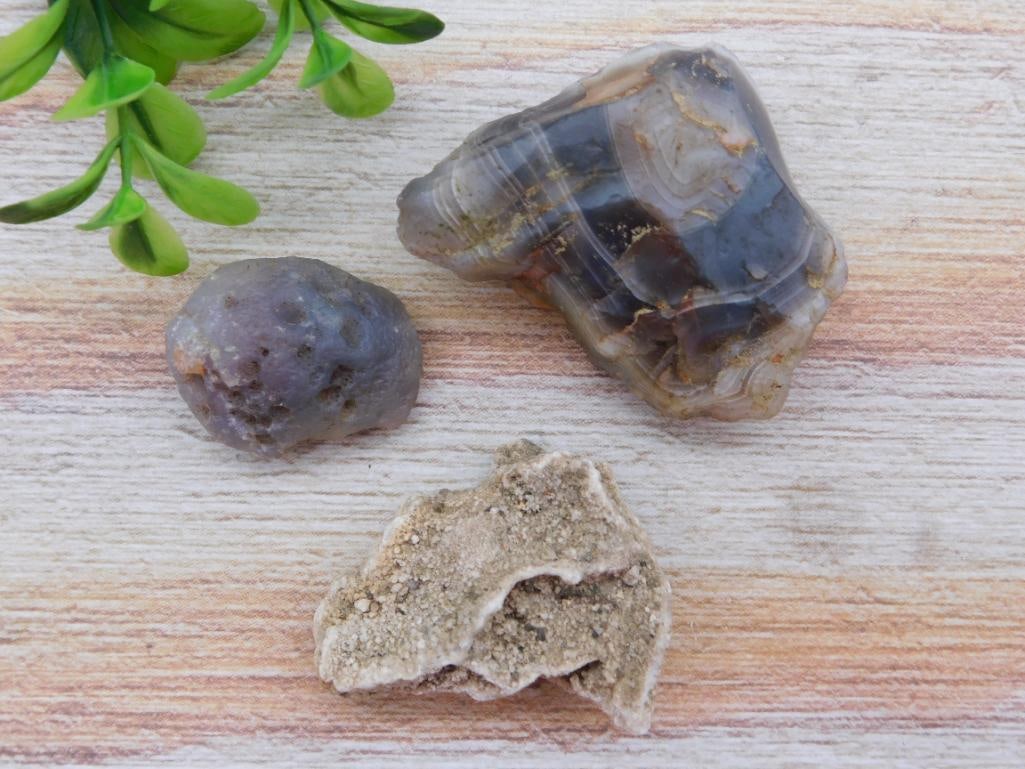 MIXED LOT ROCK STONE LAPIDARY SPECIMEN: MIXED LOT ROCK STONE LAPIDARY SPECIMEN