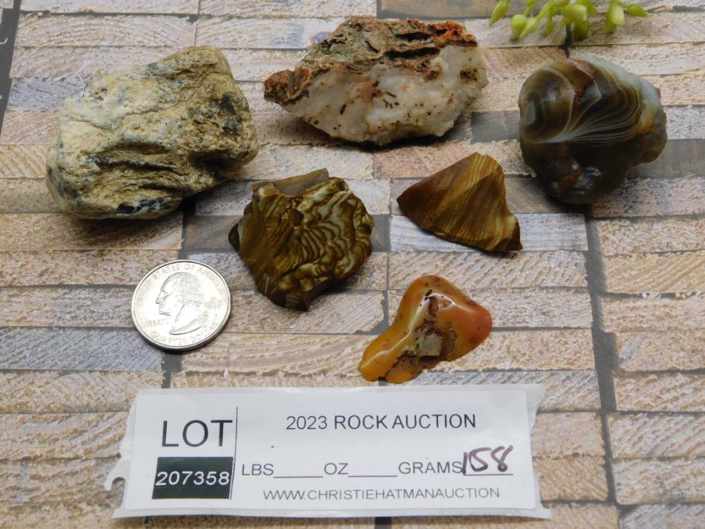 MIXED ROUGH ROCK ROCK STONE LAPIDARY SPECIMEN - 3