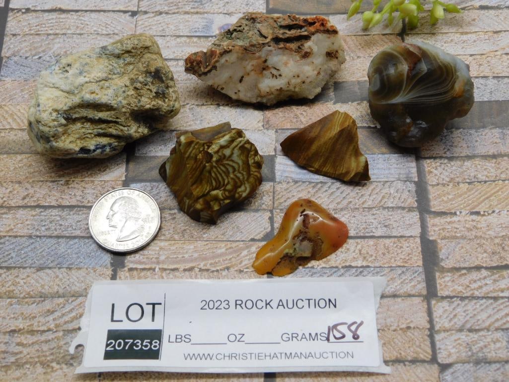MIXED ROUGH ROCK ROCK STONE LAPIDARY SPECIMEN - 4