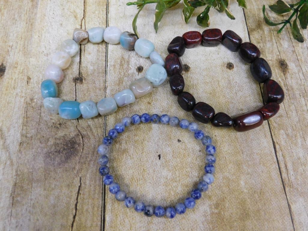 STONE BRACELETS ROCK STONE LAPIDARY SPECIMEN (1 of 2)