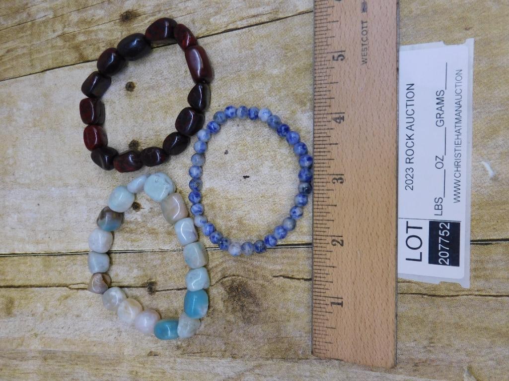 STONE BRACELETS ROCK STONE LAPIDARY SPECIMEN - 2