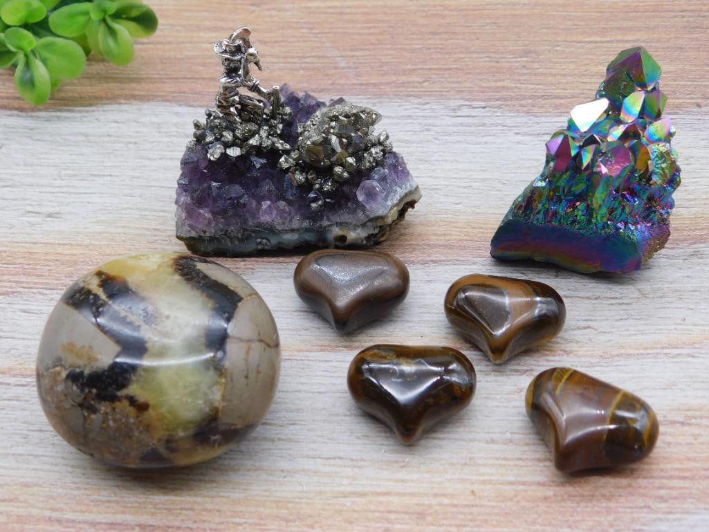 MIXED LOT ROCK STONE LAPIDARY SPECIMEN: MIXED LOT ROCK STONE LAPIDARY SPECIMEN