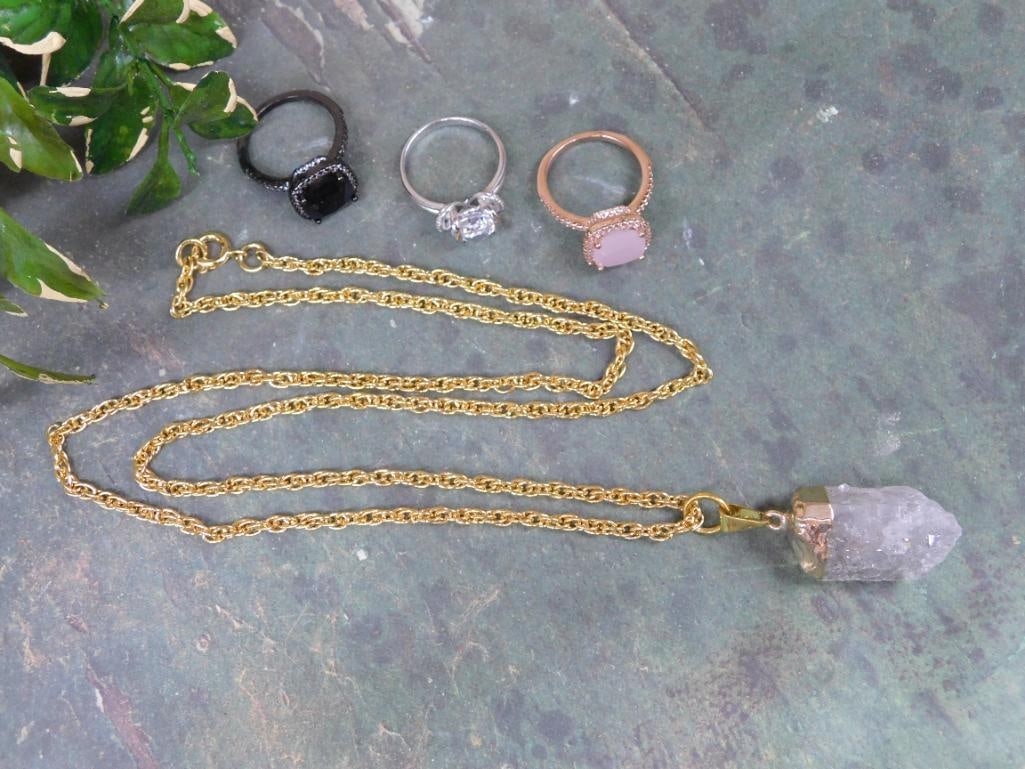 MIXED JEWELRY LOT ROCK STONE LAPIDARY SPECIMEN: MIXED JEWELRY LOT ROCK STONE LAPIDARY SPECIMEN