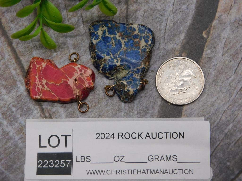 IMPRESSION JASPER PENDANTS ROCK STONE LAPIDARY SPECIMEN - 2