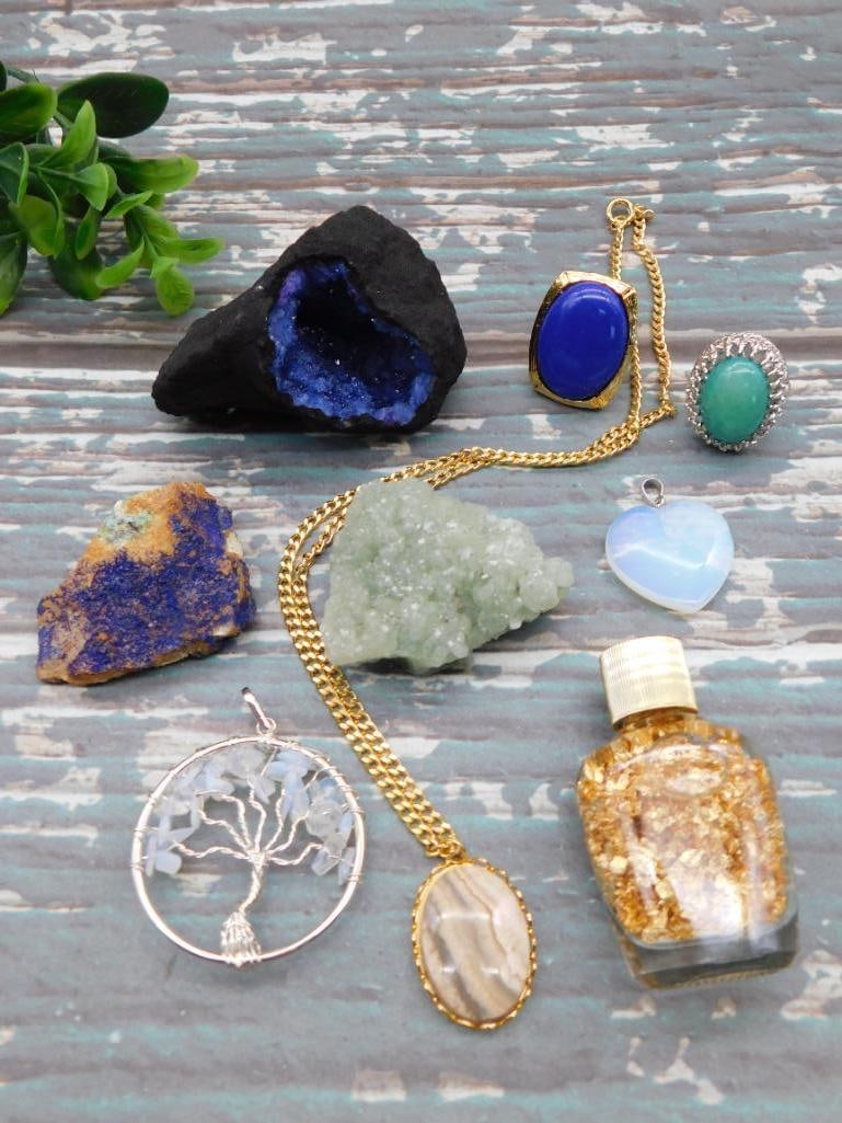 MIXED LOT ROCK STONE LAPIDARY SPECIMEN: MIXED LOT ROCK STONE LAPIDARY SPECIMEN