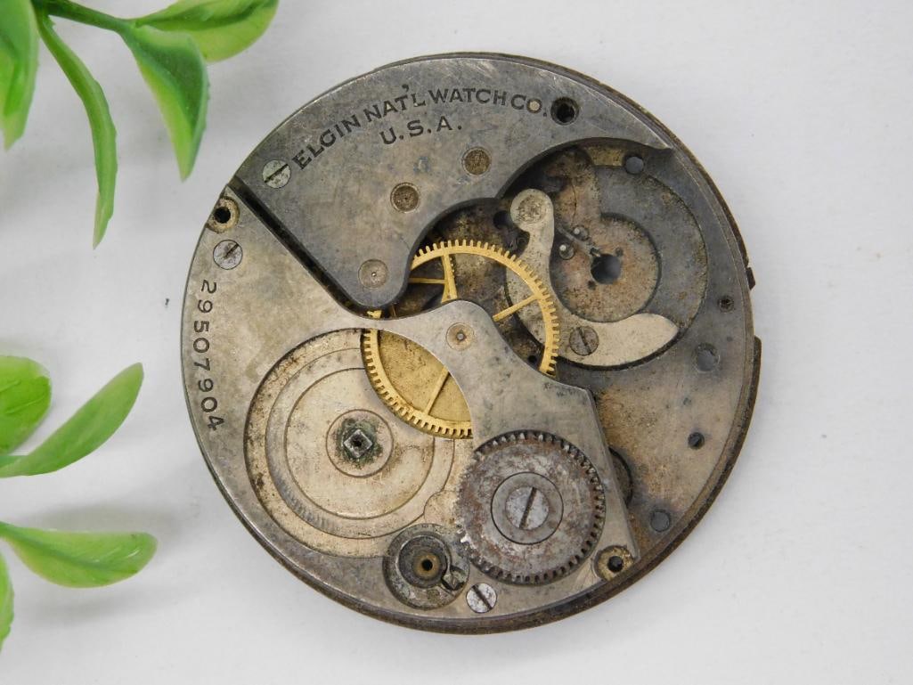 Elgin National Watch Co. Vintage Pocket Watch Movement: Elgin National Watch Co. Vintage Pocket Watch Movement