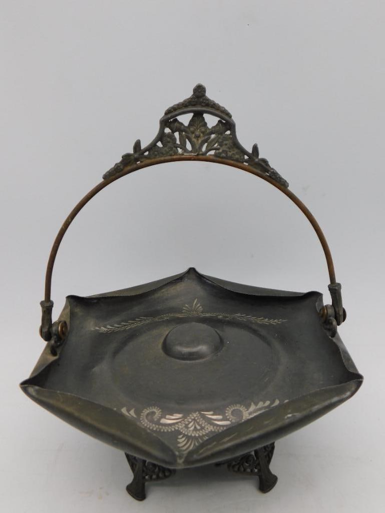 ANTIQUE CENTERPIECE BRIDES BASKET VINTAGE ANTIQUE: ANTIQUE CENTERPIECE BRIDES BASKET VINTAGE ANTIQUE