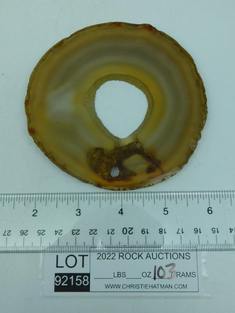 AGATE SLICE ROCK STONE LAPIDARY SPECIMEN - 2