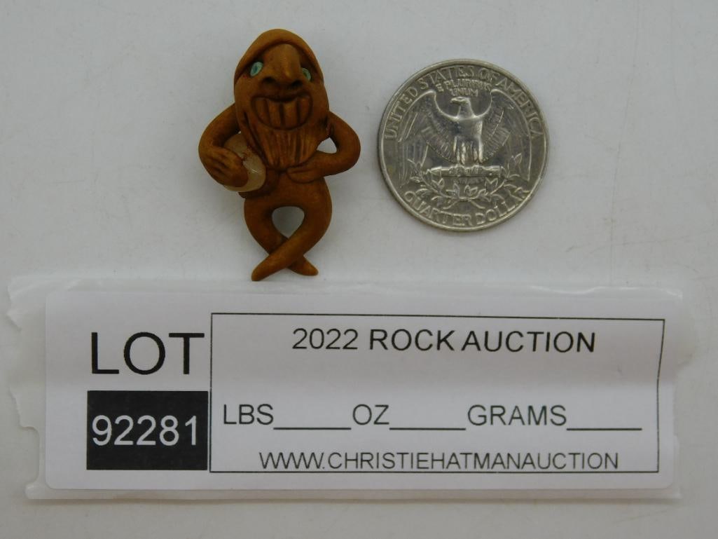 CLAY MAN WITH STONE - 2