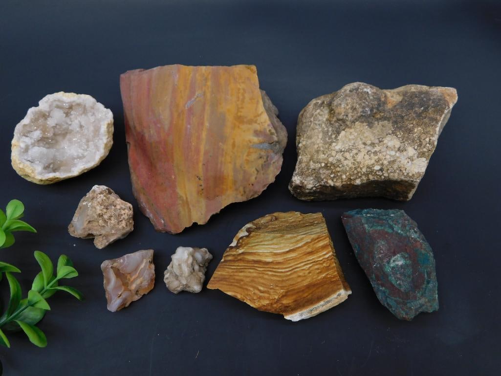 MIXED LOT ROCK STONE LAPIDARY SPECIMEN: MIXED LOT ROCK STONE LAPIDARY SPECIMEN