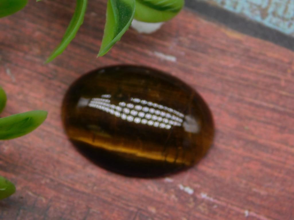 TIGER EYE CABOCHON ROCK STONE LAPIDARY SPECIMEN (1 of 2)