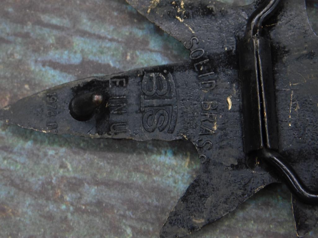 SOLID BRASS BELT BUCKLE MADE IN USA - 3