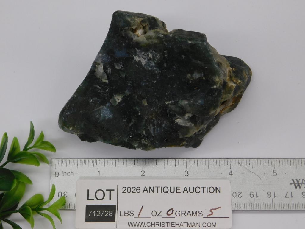 MOSS PLUME ROCK STONE LAPIDARY SPECIMEN - 3