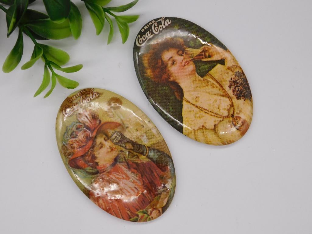 COCA-COLA ADVERTISING POCKET MIRRORS VINTAGE ANTIQUE (1 of 2)