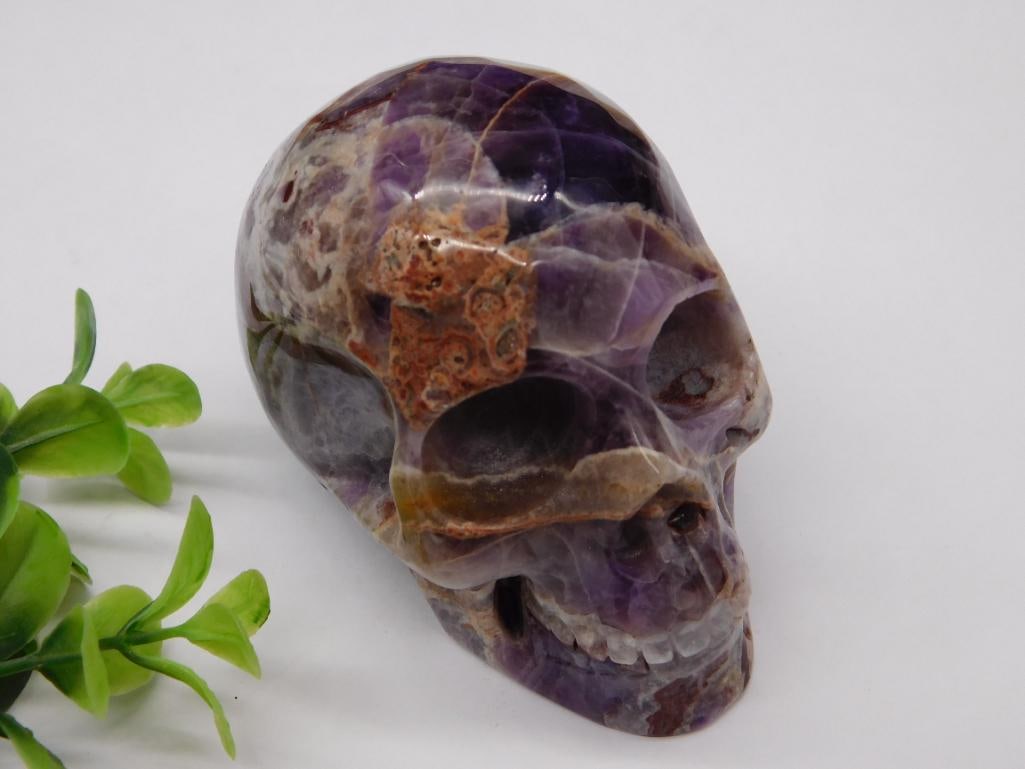 AMETHYST SKULL ROCK STONE LAPIDARY SPECIMEN (1 of 2)