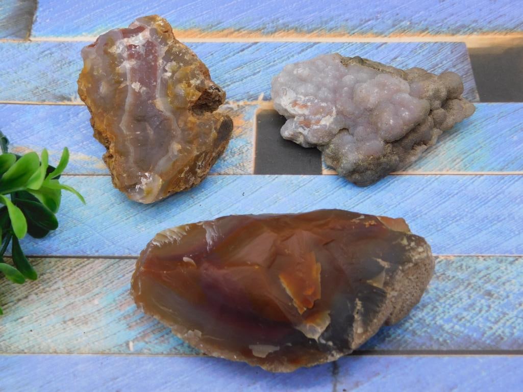 MIXED LOT ROCK STONE LAPIDARY SPECIMEN: MIXED LOT ROCK STONE LAPIDARY SPECIMEN