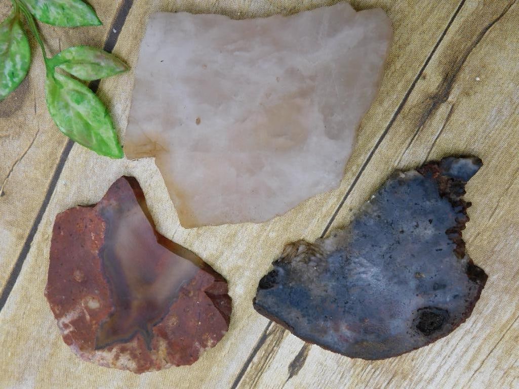 STONE SLABS ROCK STONE LAPIDARY SPECIMEN (1 of 3)