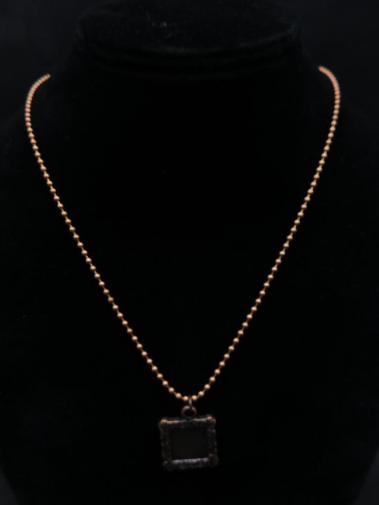 FRAME PENDANT ON CHAIN NECKLACE - 2