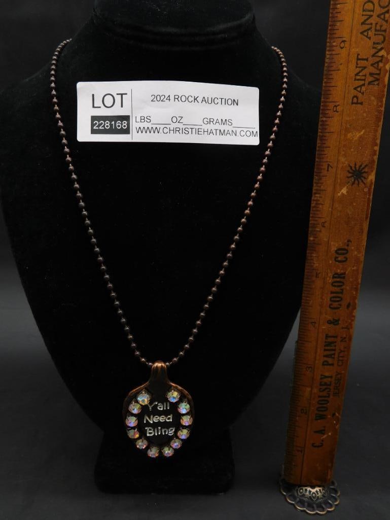 YALL NEED BLING SPOON NECKLACE - 3