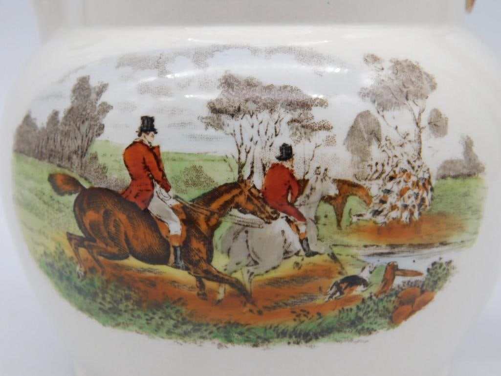 80 PIECE ENGLISH COPELAND SPODE THE HUNT SET - CUPS, SAUCERS, PITCHER, PLATES, AND BOWLS (1 of 20)