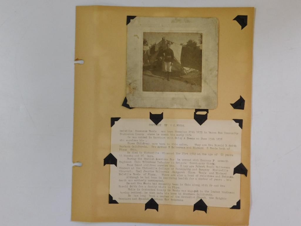 OBITUARY AND PHOTO VINTAGE ANTIQUE INSERT FROM PHOTO ALBUM (1 of 2)