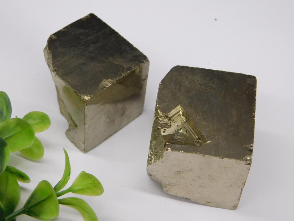 NATURAL FORMATION SPANISH PYRITE CUBES ROCK STONE LAPIDARY SPECIMEN (1 of 2)