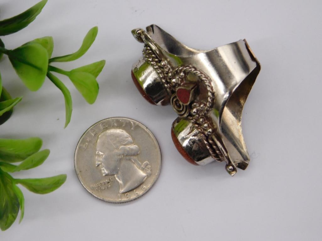 GOLDSTONE STATEMENT RING ROCK STONE LAPIDARY SPECIMEN - 2