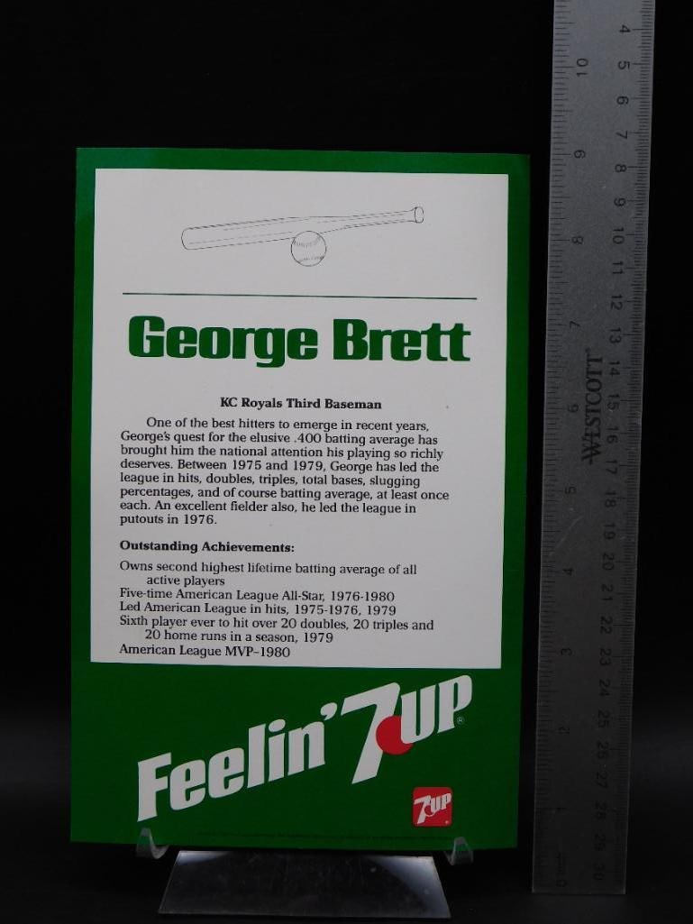 GEORGE BRETT 7UP ADVERTISING POSTER - 2