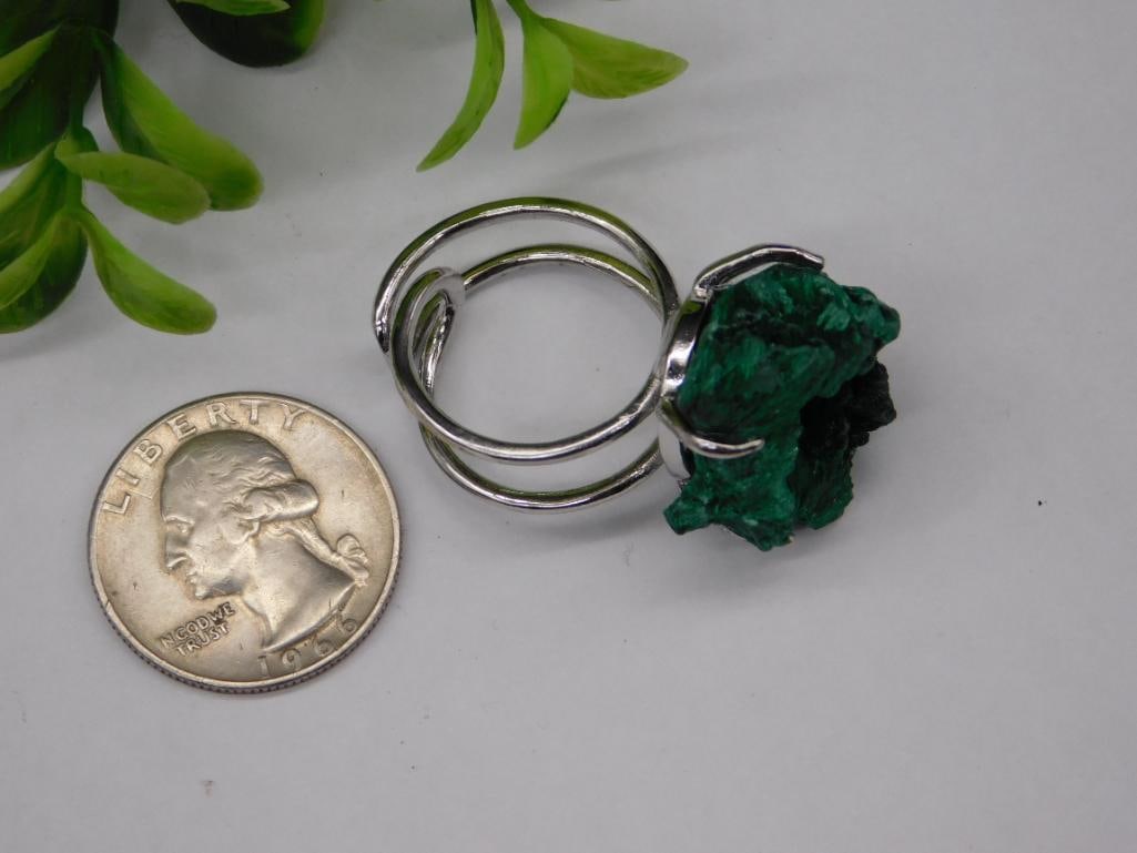 MALACHITE RING ROCK STONE LAPIDARY SPECIMEN - 2