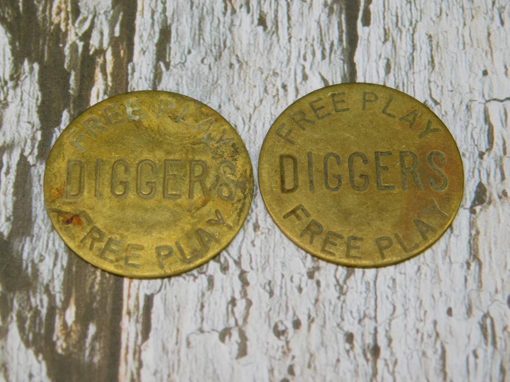 Vintage Diggers Free Play Tokens: Vintage Diggers Free Play Tokens
