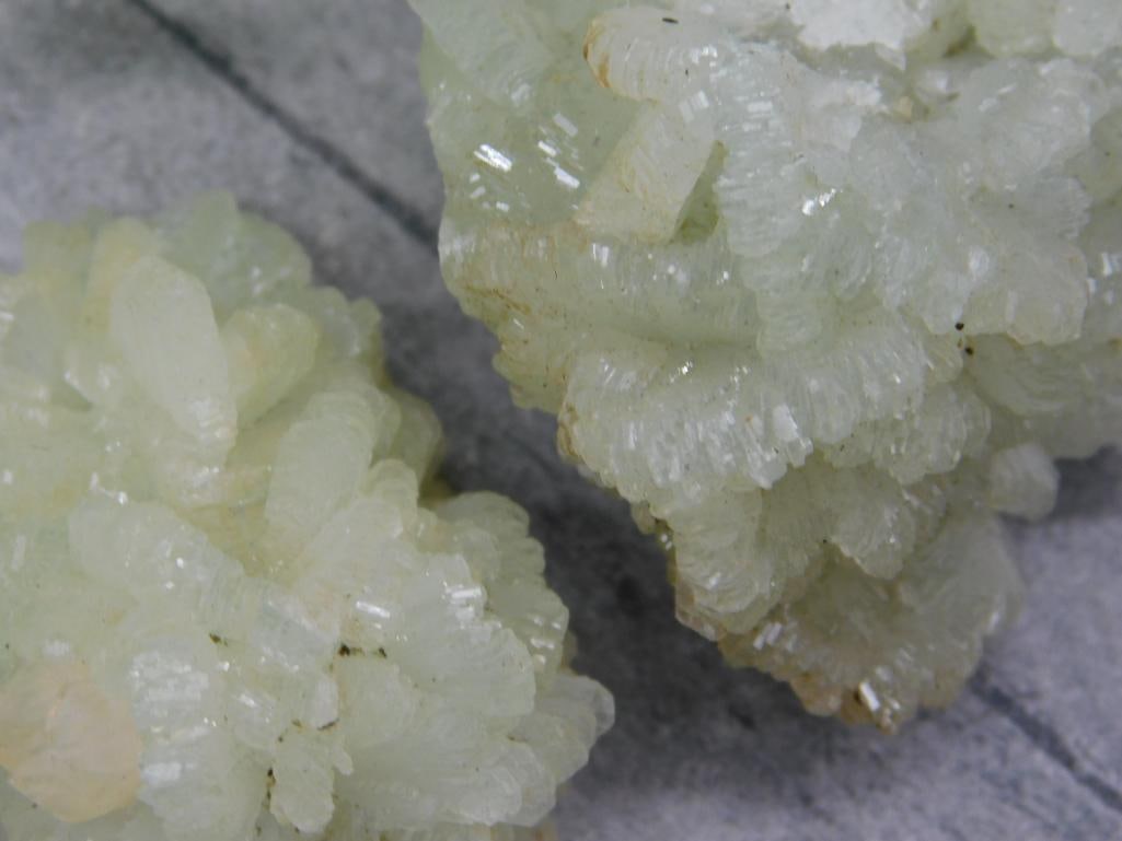 Two Green Crystalline Mineral Specimens - 2
