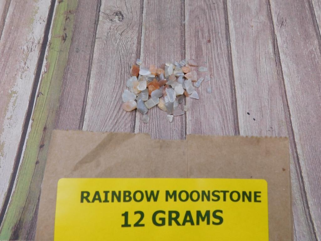 Rainbow Moonstone Gemstones, 12 Grams - 2