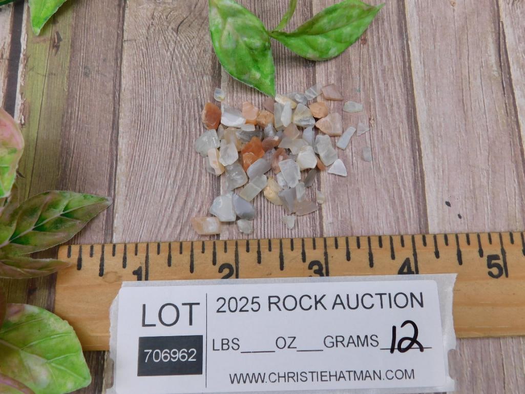 Rainbow Moonstone Gemstones, 12 Grams - 3