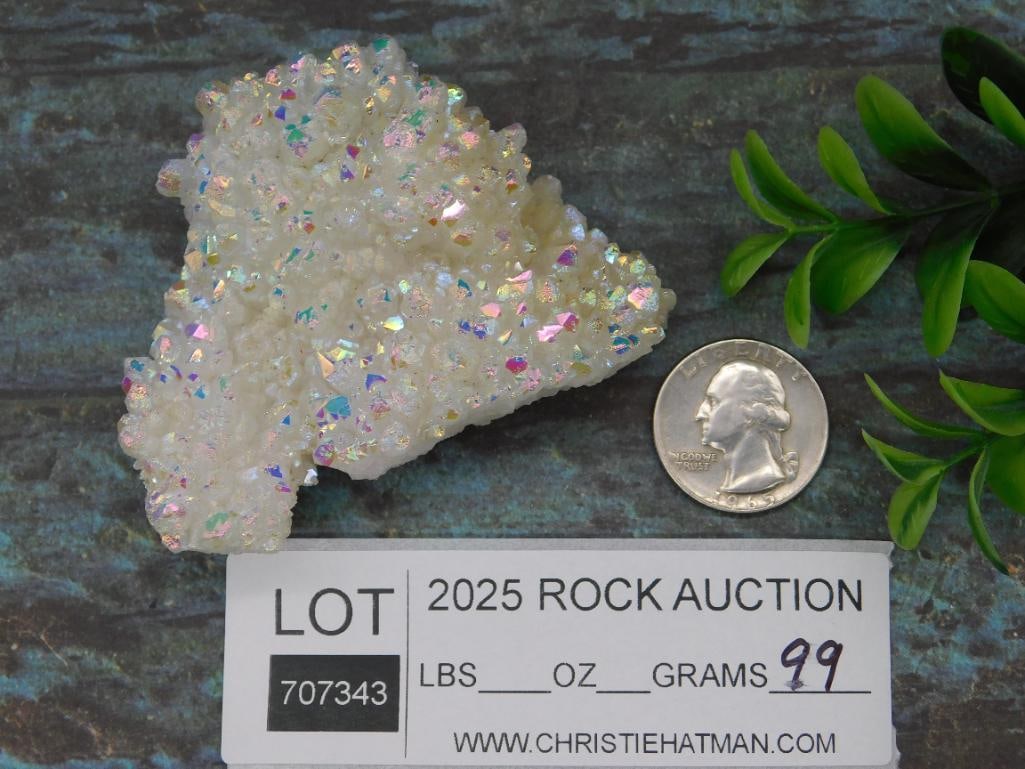 Quartz Cluster With Iridescent Coating - 3