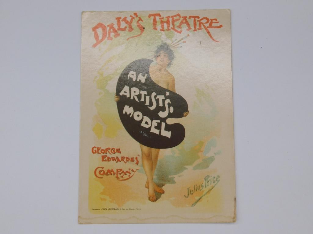 DALYS THEATRE AN ARTISTS MODEL VINTAGE POSTCARD: DALYS THEATRE AN ARTISTS MODEL VINTAGE POSTCARD