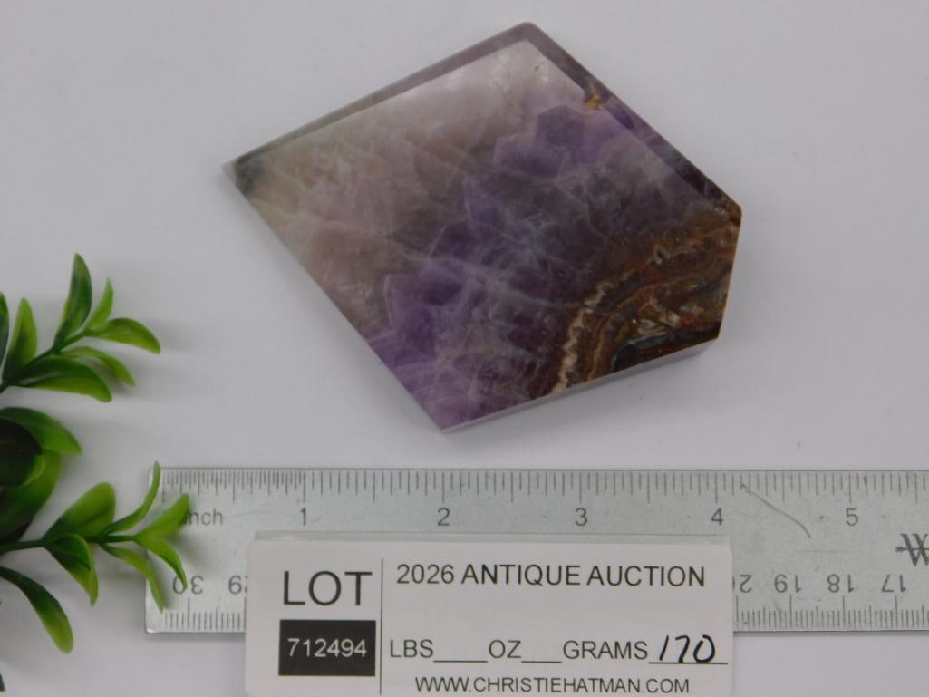 AMETHYST GEOMETRIC ROCK STONE LAPIDARY SPECIMEN - 2