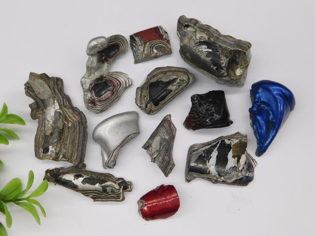 FORDITE MOTOR CITY AGATE ROCK STONE LAPIDARY SPECIMEN: FORDITE MOTOR CITY AGATE ROCK STONE LAPIDARY SPECIMEN