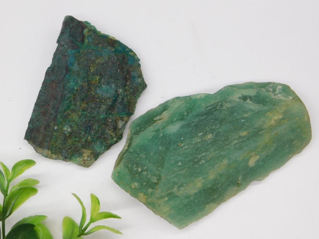 AVENTURINE SLABS ROCK STONE LAPIDARY SPECIMEN: AVENTURINE SLABS ROCK STONE LAPIDARY SPECIMEN