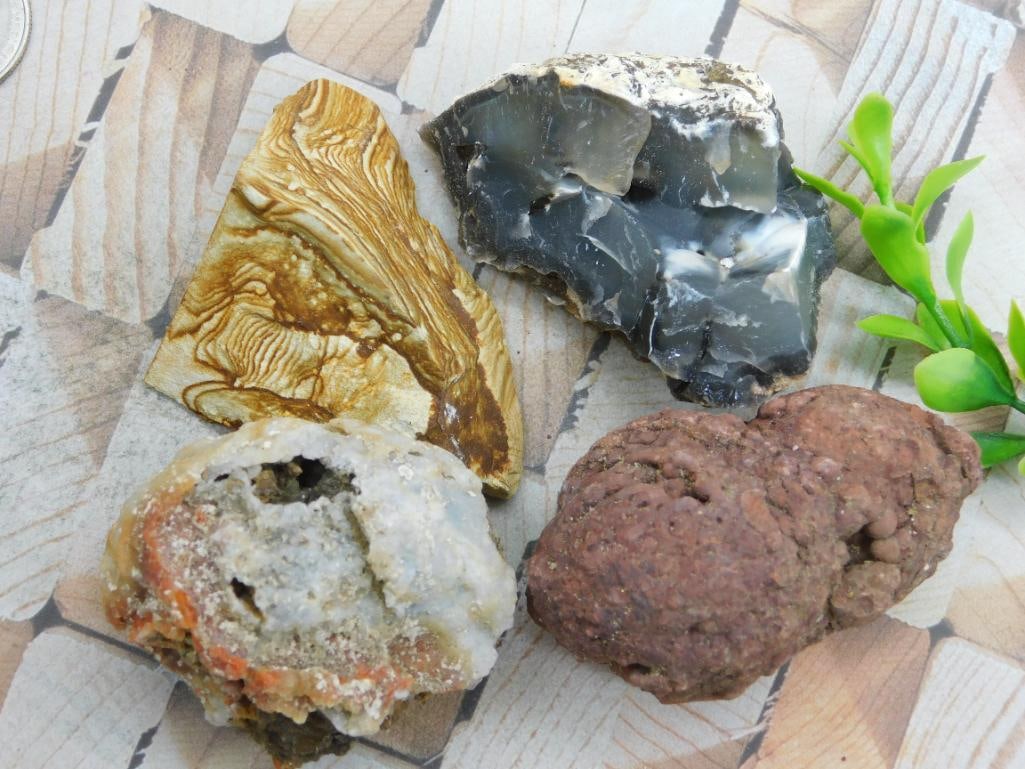 MIXED LOT ROCK STONE LAPIDARY SPECIMEN: MIXED LOT ROCK STONE LAPIDARY SPECIMEN