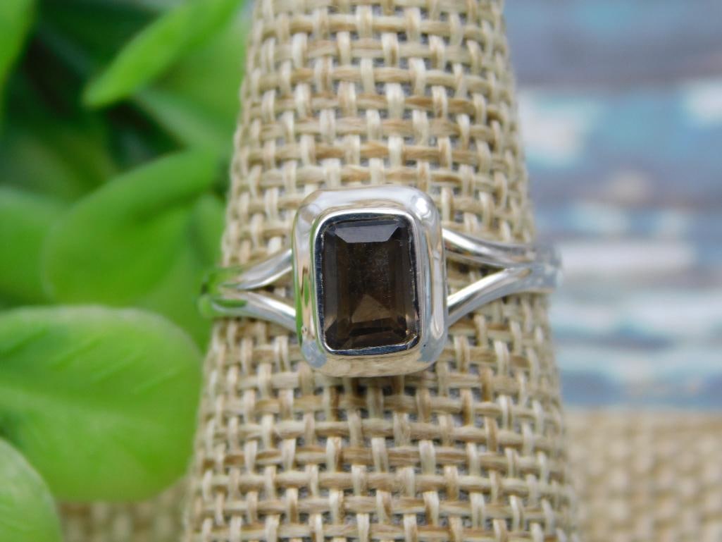 STERLING SILVER RING SIZE 6 ROCK STONE LAPIDARY SPECIMEN: STERLING SILVER RING SIZE 6 ROCK STONE LAPIDARY SPECIMEN