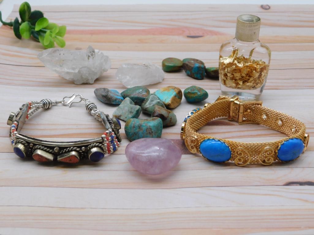 MIXED LOT ROCK STONE LAPIDARY SPECIMEN: MIXED LOT ROCK STONE LAPIDARY SPECIMEN