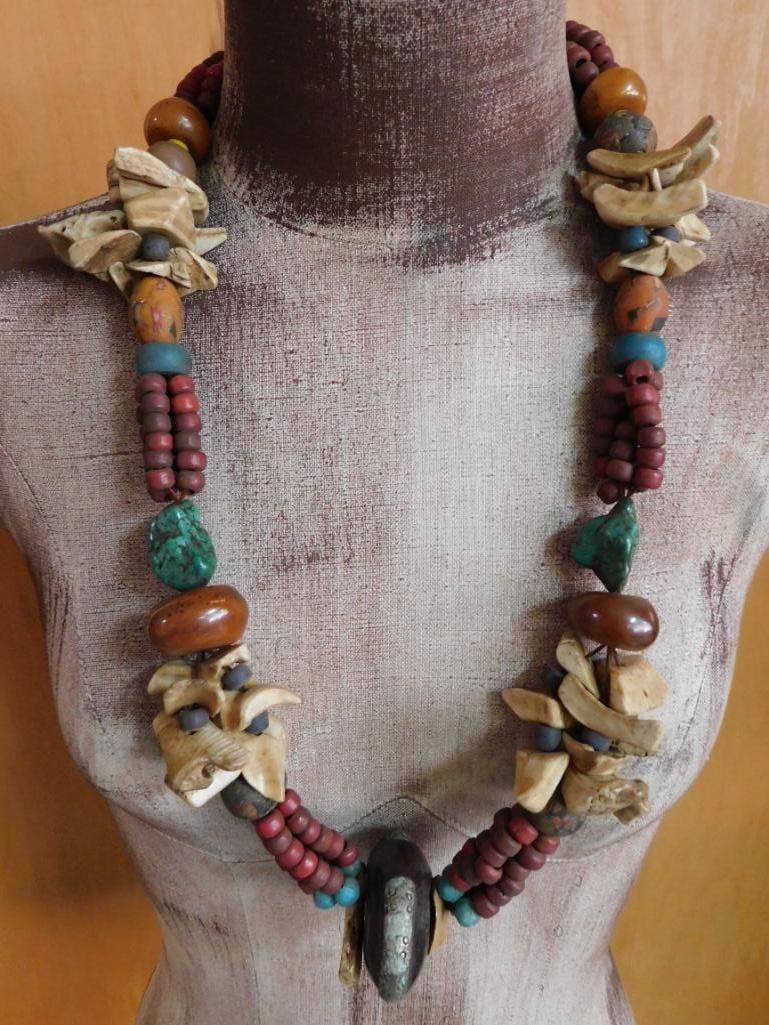 AFRICAN TRADE BEADS ROCK STONE LAPIDARY SPECIMEN (1 of 6)