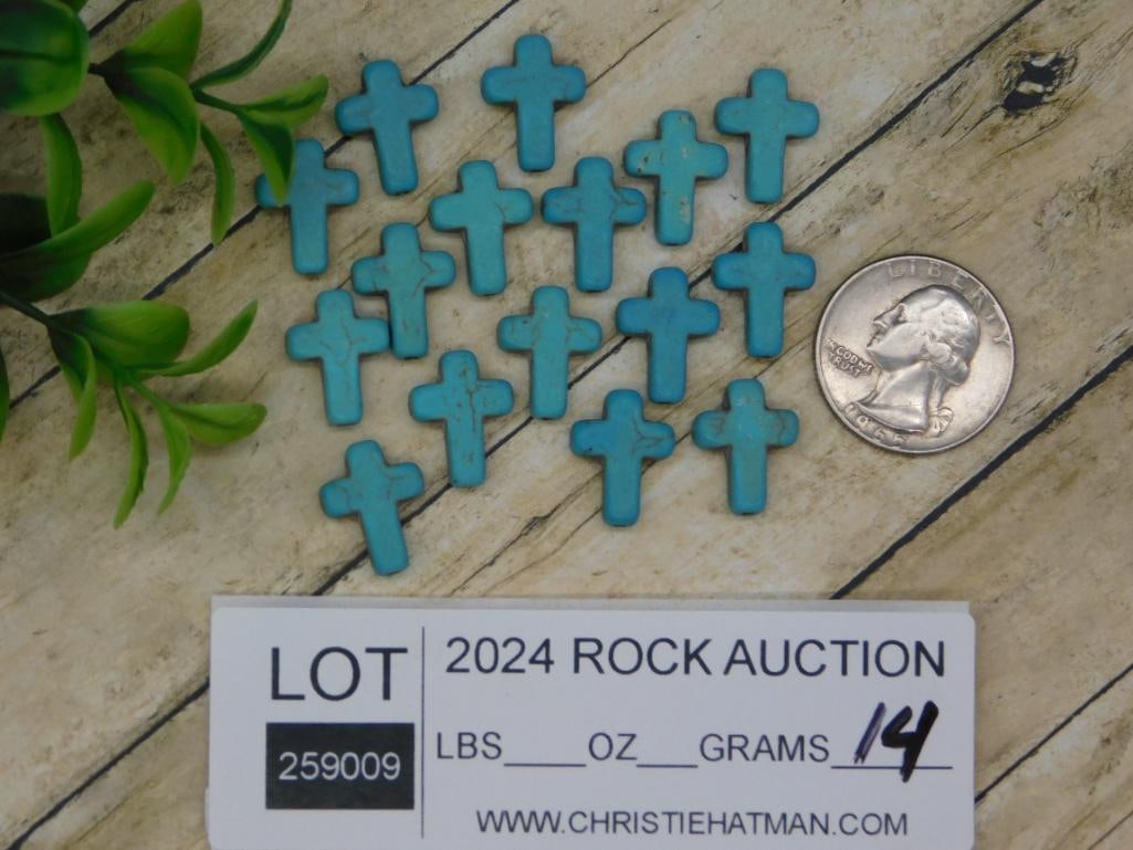 GENUINE STONE CROSS BEADS - 2