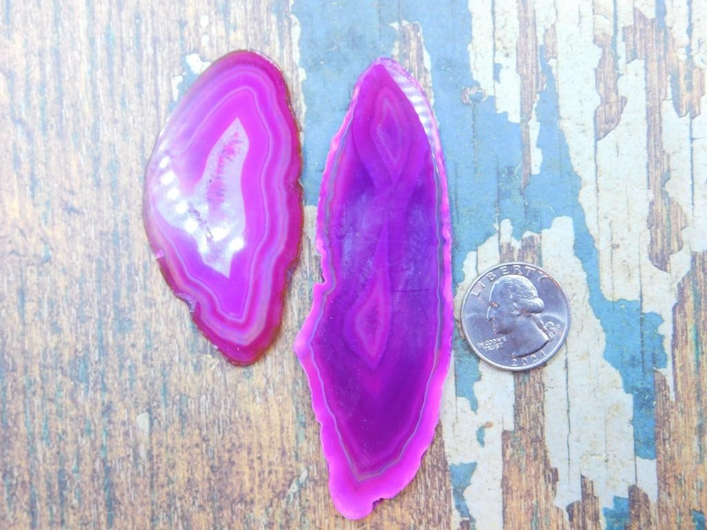 AGATE SLICE ROCK STONE LAPIDARY SPECIMEN - 2