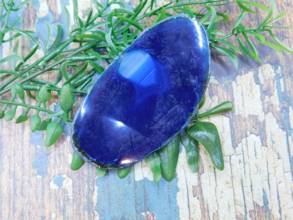 AGATE SLICE ROCK STONE LAPIDARY SPECIMEN (1 of 2)