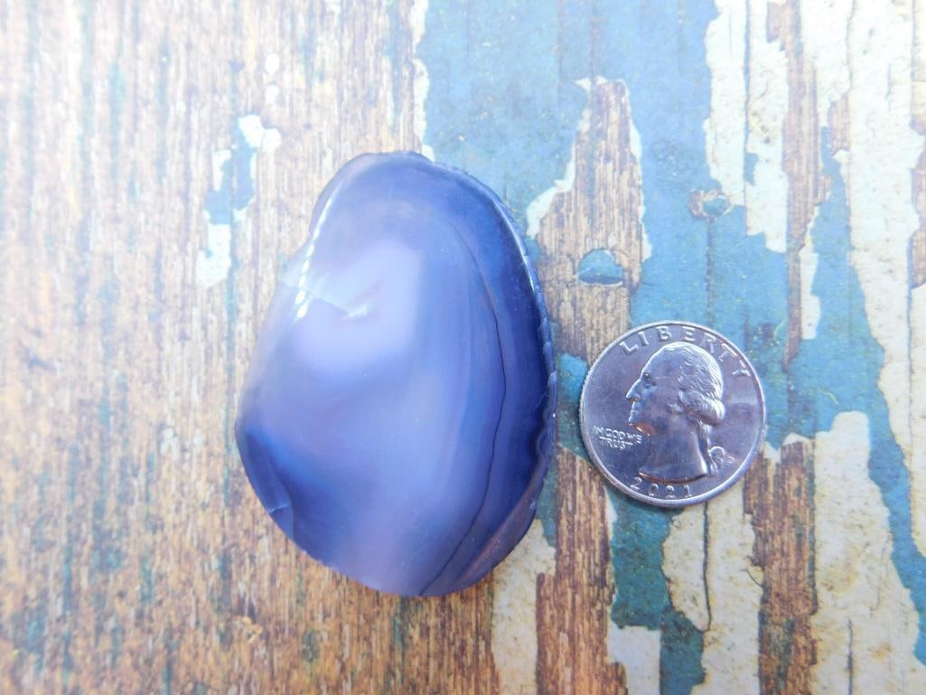 AGATE SLICE ROCK STONE LAPIDARY SPECIMEN - 2