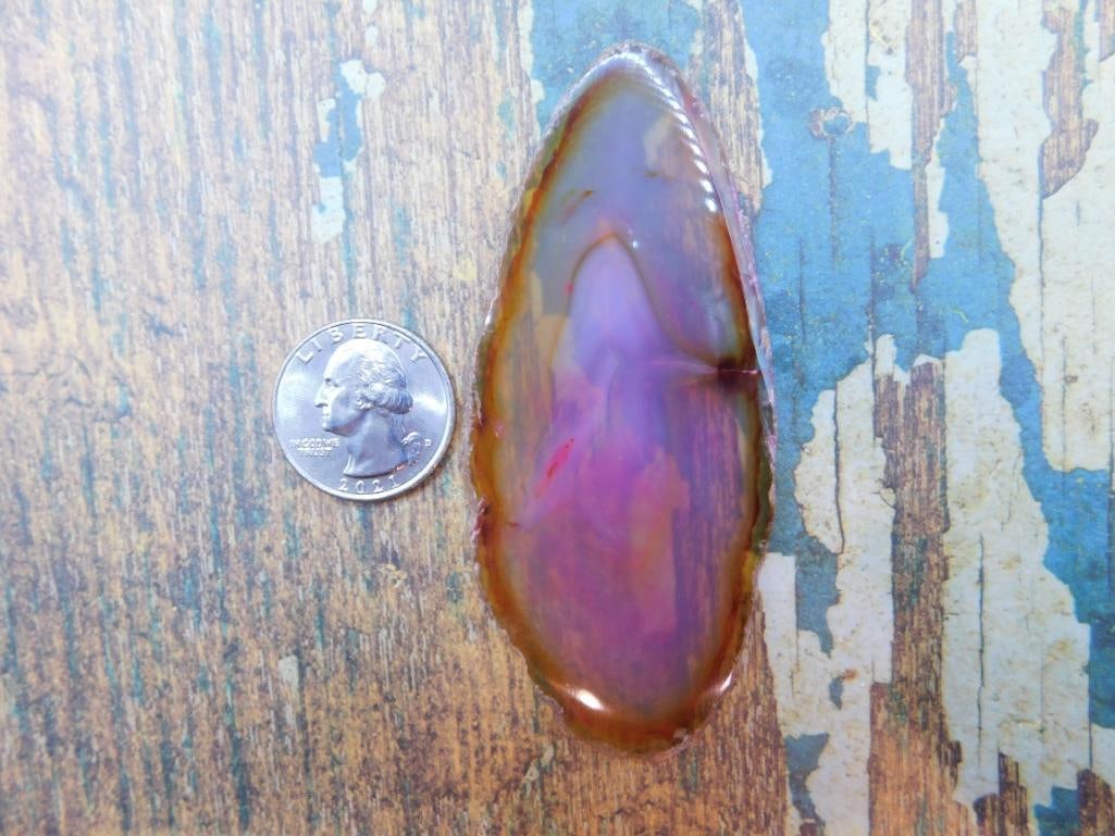 AGATE SLICE ROCK STONE LAPIDARY SPECIMEN - 2