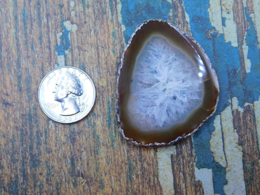 AGATE SLICE ROCK STONE LAPIDARY SPECIMEN - 2