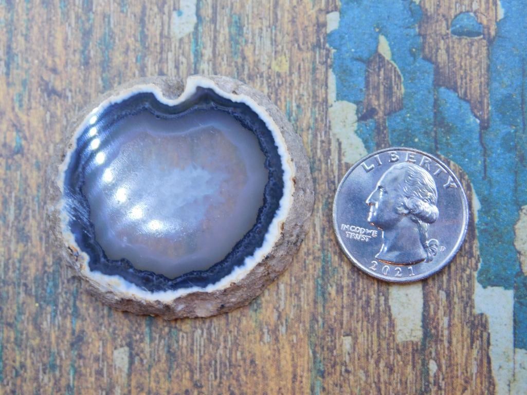 AGATE SLICE ROCK STONE LAPIDARY SPECIMEN - 2